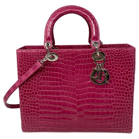 lady miss dior bag|Lady Dior crocodile bag.